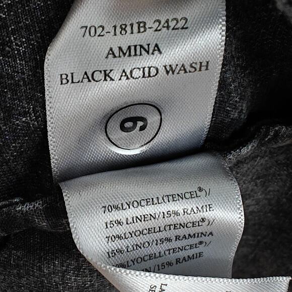 Rails Amina Mini Dress Size XS Black Acid Wash Tencel Denim Smocked Waist Boho - Picture 10 of 12